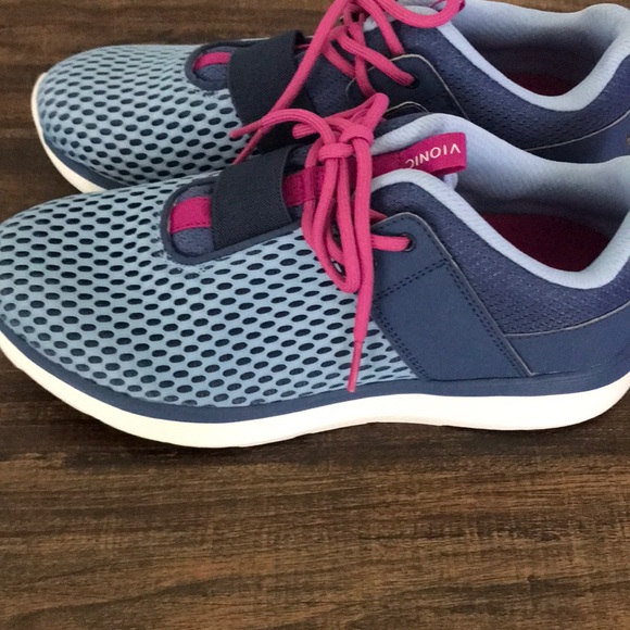 Vionic Mesh Lace-Up Athletic Sneakers - Coro - indigo a395066 - Picture 4 of 6